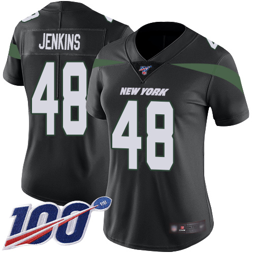 New York Jets Limited Black Women Jordan Jenkins Alternate Jersey NFL Football #48 100th Season Vapor Untouchable->new york jets->NFL Jersey